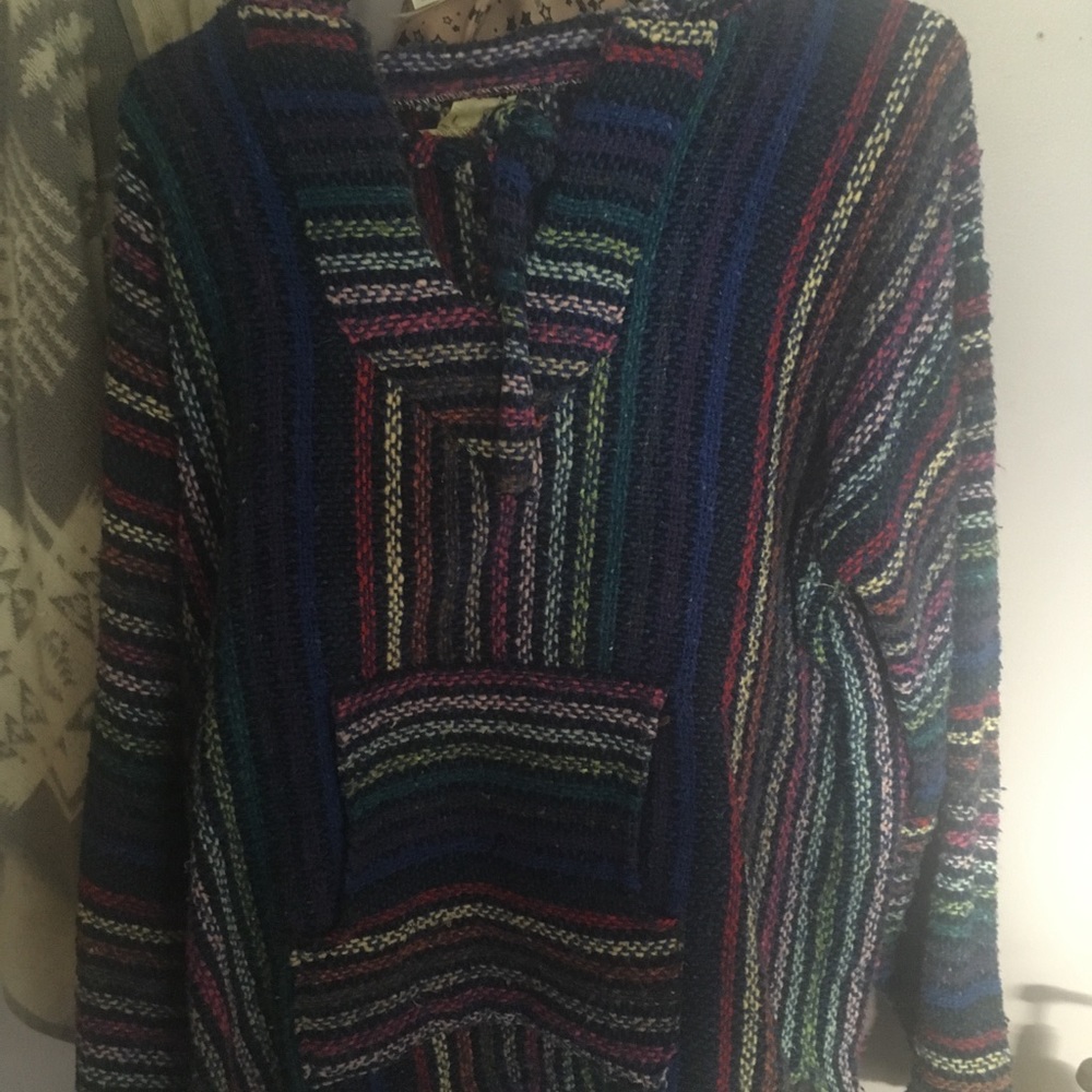 Hippie poncho/ Mexican poncho